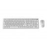 Gembird KBS-WPS-01 Slim Pro Business wireless desktop set, white, RU layout