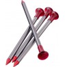 MSR Carbon-Core Stake Aluminium, Carbon fiber Red, Silver 4 pc(s)