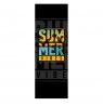 GreenBlue GB183 Classic Beech Deck Chair with "Summer Vibes" Print