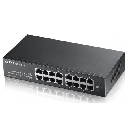 Zyxel GS1100-16 Unmanaged Gigabit Ethernet (10/100/1000) Black