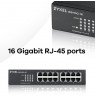 Zyxel GS1100-16 Unmanaged Gigabit Ethernet (10/100/1000) Black