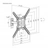 Maclean TV or Monitor Mount / Bracket, max. 23–65", max. load 30 kg, universal, max. VESA 400x400, MC-758 N