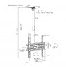 Maclean Ceiling Mount for TV, max. load 50 kg, 37–75", max. VESA 400x400, MC-175