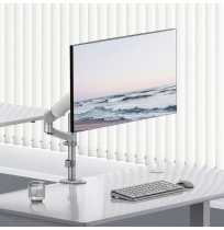 Ergo Office Monitor Mount/Hanger, Gas Spring, 17"-32", 1-10 kg, Matte White, Max. VESA 100x100, ER-691 W