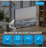 Ergo Office Monitor Mount/Hanger, Gas Spring, 17"-32", 1-10 kg, Matte White, Max. VESA 100x100, ER-691 W