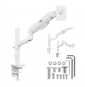 Ergo Office Monitor Mount/Hanger, Gas Spring, 17"-32", 1-10 kg, Matte White, Max. VESA 100x100, ER-691 W