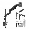 Ergo Office Monitor Mount/Hanger, Gas Spring, 17"-32", 1-10 kg, Matte Black, Max. VESA 100x100, ER-691 B