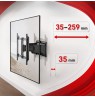 Maclean TV Mount / Bracket, max. VESA 600x400, 37-90", max. load 65 kg, black, MC-881 N