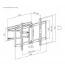 Maclean TV Mount / Bracket, max. VESA 600x400, 37-90", max. load 65 kg, black, MC-881 N