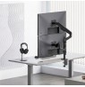 Ergo Office Mount / Holder for 2 Monitors, Gas Spring, 17"-32", 1-10 kg, Matte Black, ER-692 B
