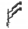 Ergo Office Mount / Holder for 2 Monitors, Gas Spring, 17"-32", 1-10 kg, Matte Black, ER-692 B
