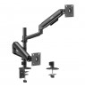 Ergo Office Mount / Holder for 2 Monitors, Gas Spring, 17"-32", 1-10 kg, Matte Black, ER-692 B