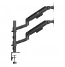 Ergo Office Mount / Holder for 2 Monitors, Gas Spring, 17"-32", 1-10 kg, Matte Black, ER-692 B
