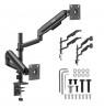 Ergo Office Mount / Holder for 2 Monitors, Gas Spring, 17"-32", 1-10 kg, Matte Black, ER-692 B