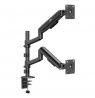 Ergo Office Mount / Holder for 2 Monitors, Gas Spring, 17"-32", 1-10 kg, Matte Black, ER-692 B