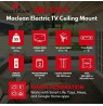 Maclean Electric TV Mount, Ceiling-Mounted, Tuya Compatible, Max. VESA 800x400, for 43-86" TVs, Max. 55 kg, MC-176 T