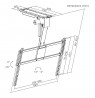 Maclean Electric TV Mount, Ceiling-Mounted, Tuya Compatible, Max. VESA 800x400, for 43-86" TVs, Max. 55 kg, MC-176 T