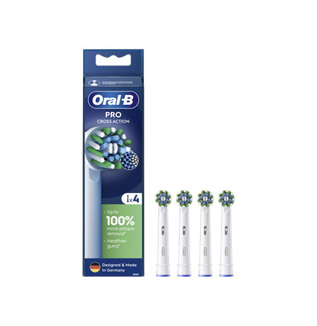 Oral-B | Toothbrush Heads | Cross Action Pro | Heads | For adults | Number of brush heads included 4 | Number of teeth brushing 