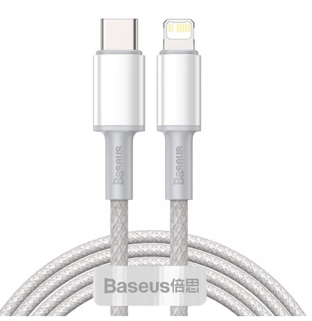 Baseus High Density Braided USB-C to iP PD Lightning 2m white