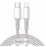 Baseus High Density Braided USB-C to iP PD Lightning 2m white