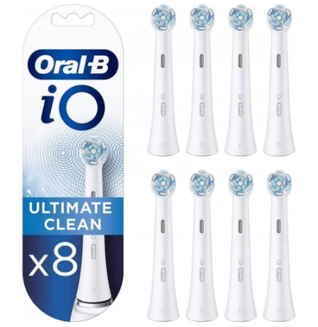 Oral-B iO Ultimate Clean x8 Dantų šepetėlio galvutės, Balta
