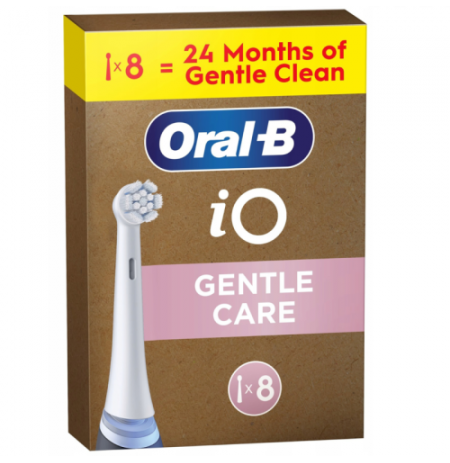 Oral-B iO Gentle Care x8 Dantų šepetėlio galvutės, Balta