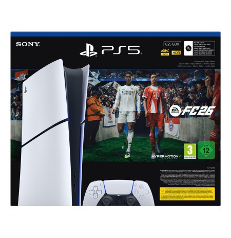 Sony PlayStation 5 Slim Digital+ EA Sports FC 26 Bundle 825 GB Wi-Fi Black, White
