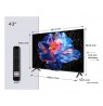 TCL P6K 43P6K TV 109.2 cm (43") 4K Ultra HD Smart TV Wi-Fi Metallic