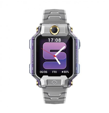 imoo Watch Phone X10 4.06 cm (1.6") AMOLED 45 mm Digital 320 x 360 pixels Touchscreen Grey Wi-Fi GPS (satellite)