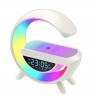RENEW FORCE S11 RGB stalinis laikrodis –žadintuvas su Bluetooth kolonėle, bevieliu įkrovikliu ir lempa
