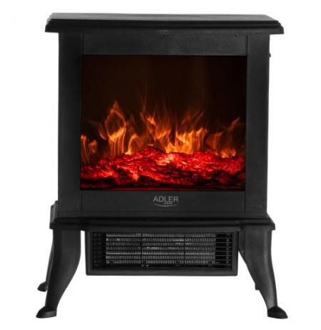 Electric fireplace | 2 heating levels: 1000W / 1800W | 3D flame effect | Thermostat Adler