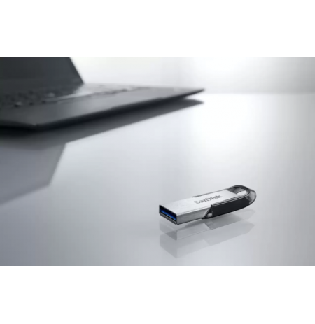 SanDisk Ultra Flair USB atmintinė 64GB, USB-A 3.0, Juoda/Sidabrinė