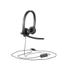 Logitech H570e Mono MS Teams Laidinės ausinės USB-A, Juoda