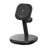 3-in-1 magnetinis belaidis įkrovimo stovas DELTACO, iPhone/TWS/Watch, LED lemputė / QI-1049 / 1902906
