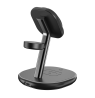 3-in-1 magnetinis belaidis įkrovimo stovas DELTACO, iPhone/TWS/Watch, LED lemputė / QI-1049 / 1902906