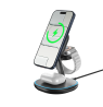 3-in-1 magnetinis belaidis įkrovimo stovas DELTACO, iPhone/TWS/Watch, LED lemputė / QI-1049 / 1902906