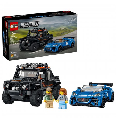 LEGO SPEED CHAMPIONS 77264 Jaguar F-TYPE Project 7 & Land Rover Defender Classic