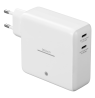 USB-C sieninis įkroviklis DELTACO su integruota išorine baterija ir GaN technologija, 9600 mAh, baltas / PB-Q1004 / 1902435