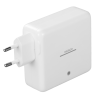 USB-C sieninis įkroviklis DELTACO su integruota išorine baterija ir GaN technologija, 9600 mAh, baltas / PB-Q1004 / 1902435