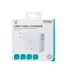 USB-C sieninis įkroviklis DELTACO su integruota išorine baterija ir GaN technologija, 9600 mAh, baltas / PB-Q1004 / 1902435