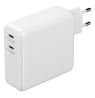 USB-C sieninis įkroviklis DELTACO su integruota išorine baterija ir GaN technologija, 9600 mAh, baltas / PB-Q1004 / 1902435