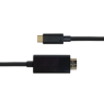 USB-C - HDMI kabelis DELTACO 2m, 4K@60Hz, juodas / USBC-HDMI-1020