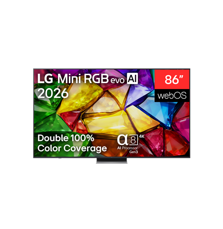 LG 4K evo AI Mini RGB TV | 86MRGB87B3B | 86 | Smart TV | webOS | UHD | Black