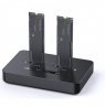 Gembird Desktop dual drive USB Type-C M.2 NVME (and SATA) SSD docking station, Black | DD2-U3M2