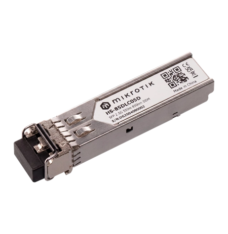 MikroTik 1G/2.5G multimode SFP module | HS-85DLC05D | Dual LC | Maximum transfer distance 550 m