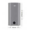 LIN LIFVD1SMGY 100L UNIVERSAL electric water heater, grey, WiFi