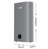 LIN LIFVD1SMGY 100L UNIVERSAL electric water heater, grey, WiFi