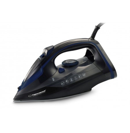 Esperanza EHI012  Steam iron, ceramic soleplate, black, 2600W
