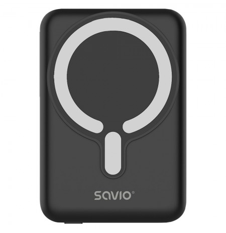 Savio POWERBANK BA-12 10000 mAh, black, magnetic