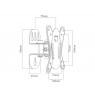 Mount for monitor BLOW 76-854 (Tilting, Wall, 10" - 27", max. 20kg)